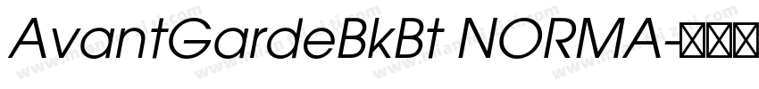 AvantGardeBkBt NORMA字体转换